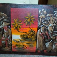 Quadro olio su tela soggetto originale dei Caraibi