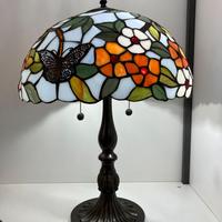 PERENZ - Lampada tavolo resina/vetro Tiffany