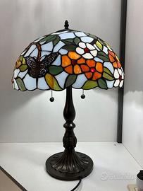 PERENZ - Lampada tavolo resina/vetro Tiffany