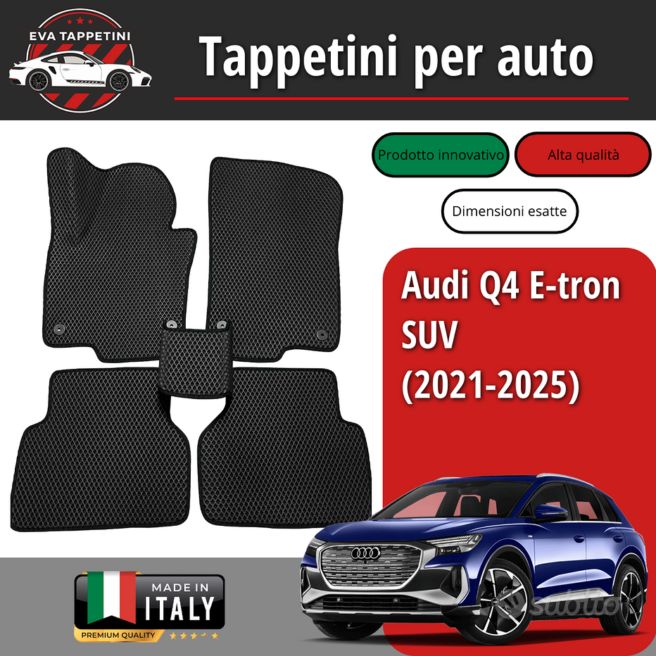 Set Di 4 Tappetini Auto In Moquette Con Logo, Antiscivolo E Facili Da Pulire, Compatibili Universali, Colore Nero, Marca Lupex Shop, Nuovi