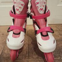 Pattini a rotelle bambina taglia 31-35