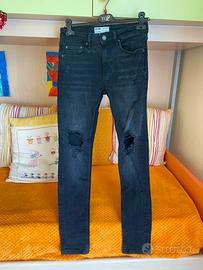 Denim jeans Bershka super skinny nero