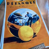 Stampa Poster Manifesti Vintage Petanque Masiglia
