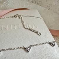 Pandora Collana Cuori con Tre Pietre Pandora