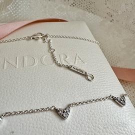 Pandora Collana Cuori con Tre Pietre Pandora