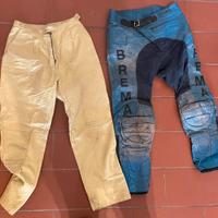 Coppia Pantaloni pelle vintage anni 70
