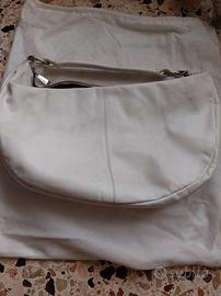 Borsa in pelle bianca