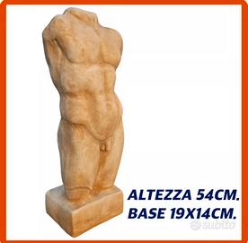 Statua scultura busto romano torso umano cemento