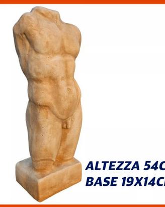 Statua scultura busto romano torso umano cemento