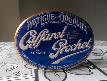 Scatola Latta Vintage Ovale Caffarel Prochet 80/90