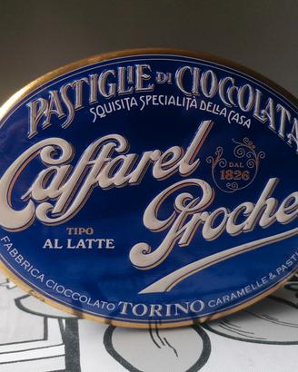 Scatola Latta Vintage Ovale Caffarel Prochet 80/90