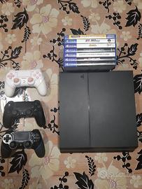 Playstation con giochi e volante