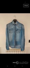 Camicia Jeans Denim Uomo Manica Lunga Terranova St