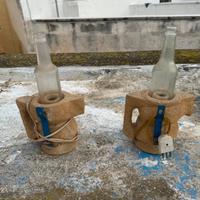 Lampada “Baciu” pugliese vintage con bottiglia