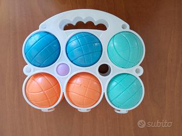 set gioco 6 bocce con pallino e custodia