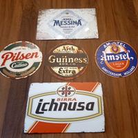 Insegne pubblicitarie birra in metallo 