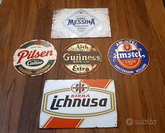 Insegne pubblicitarie birra in metallo 