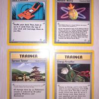 Lotto Di 4 Carte Pokemon Eng Trainer Vintage Cards