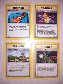 Lotto Di 4 Carte Pokemon Eng Trainer Vintage Cards