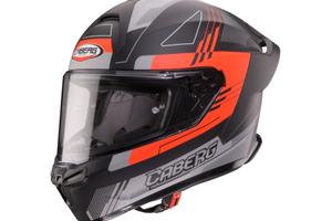 Casco CABERG Integrale Roxter NERO ROSSO