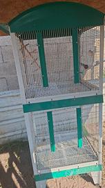 voliera doppia a 2 piani VG Vanin 82x65x161