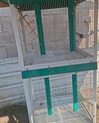 voliera doppia a 2 piani VG Vanin 82x65x161