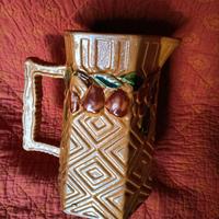 caraffa ceramica effetto barbottino, vintage