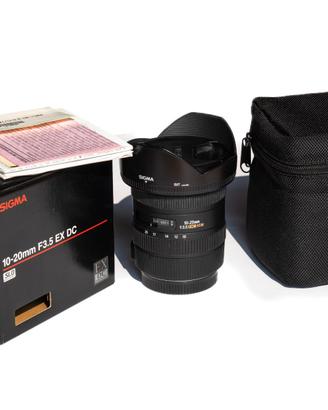 Obiettivo Sigma 10-20mm f/3.5 EX Dc Hsm per Canon