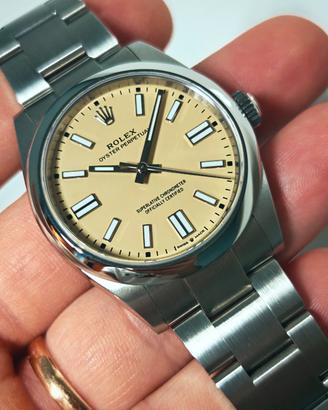 Rolex OP 41 giallo sabbia 134300 nuovo 06/2025