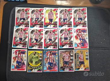 Lotto 15 Carte Atlético Madrid Match Attax 2022/23