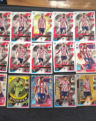 Lotto 15 Carte Atlético Madrid Match Attax 2022/23