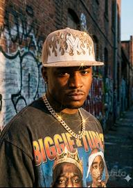 Ghetto Glow customcap- Beige NY con Fiamme & Gold 