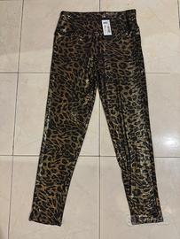 Leggins primadonna pitone leopardato oro