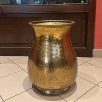 Porta ombrelli/bastoni/pianta in ottone vintage