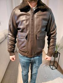giubbino in pelle mango taglia M