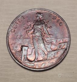 Moneta 1 centesimo regno d'italia 1916