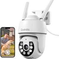 Telecamera WiFi esterna PTZ 360° con visione nott.