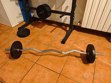 Bilanciere EZ 120cm con pesi da 5kg