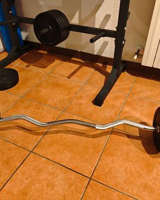 Bilanciere EZ 120cm con pesi da 5kg