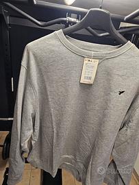 Felpa Girocollo Grigio Melange - Taglia 6XL
