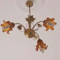 Lampadario in ottone stile Art Noveau