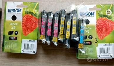 Lotto 9 cartucce inchiostro stampante Epson 29