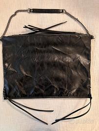 Borsa nera rock effetto stropicciato