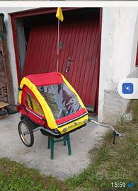 Carrello porta n°2 bambini.Per bicicletta 