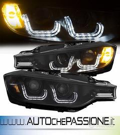 Fanali anteriori neri con LED per BMW SERIE 3 F30 