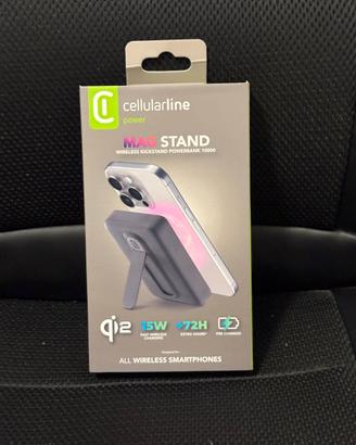 Cellularline Power Bank 10000 mAh Qi2 Stand NEW