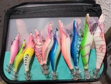 set 10 artificiali da pesca spinning 