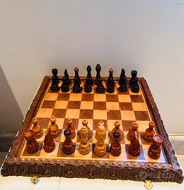 Scacchiera pieghevole in legno