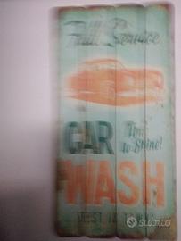 MEGA TABELLA LEGNO ARREDO GARAGE VINTAGE 80X40