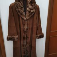 Cappotto lungo renna e visone